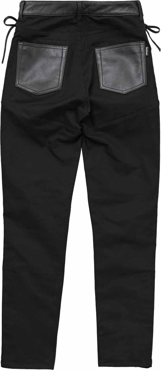 ロッソスタイルラボ?レースアップレザーパンツ ブラック L+サイズ ROP-62