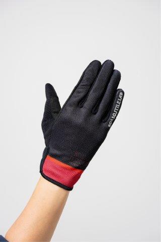 ネオイージーメッシュグローブ ブラック/カーネリアン Sサイズ RSG357 ロッソスタイルラボ