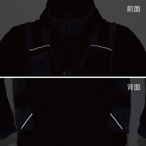 オーバーラップメッシュ パーカ ブラック/ブラック XLサイズ RSJ347 アールエスタイチ