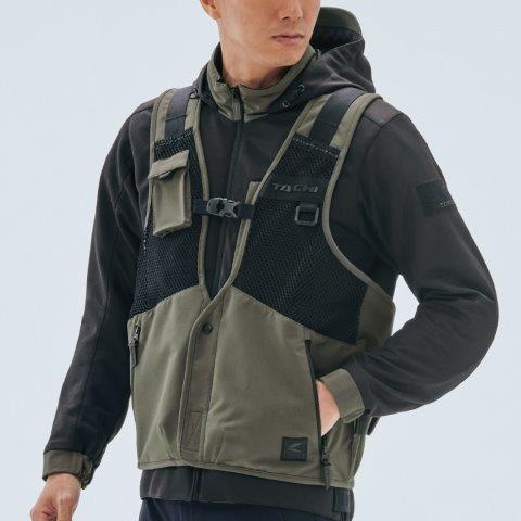 オーバーラップメッシュ パーカ ブラック/ブラック Lサイズ RSJ347 アールエスタイチ