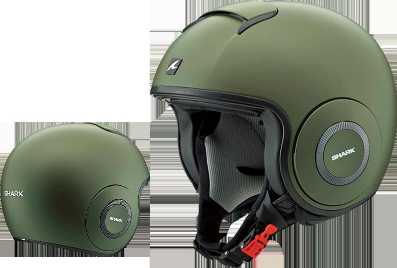 SHARK/シャーク DRAK ジェットヘルメット マットグリーン Mサイズ