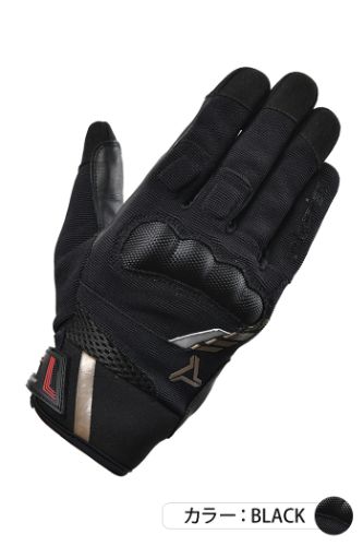 アーバニズム カーボンプロテクトメッシュグローブ バイク/メンズ/春夏 ブラック LLサイズ UNG-237