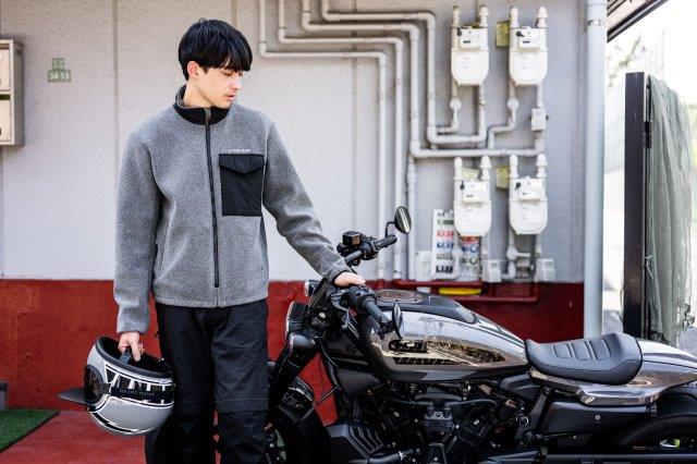 防風ライドフリースジャケット グレー LLサイズ UNJ132 アーバニズム