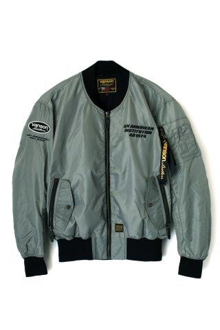 バンソン ナイロンMA-1ジャケット セージグリーン Mサイズ SVS2303S