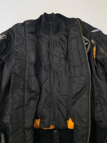 バンソン MA-1ジャケット ベージュ/ブラック 2XLサイズ TVS2207W