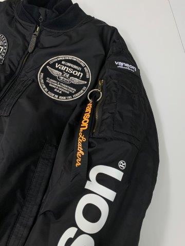 バンソン MA-1ジャケット ブラック/イエロー Lサイズ TVS2207W