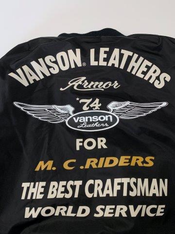 バンソン MA-1ジャケット ブラック/イエロー Lサイズ TVS2207W