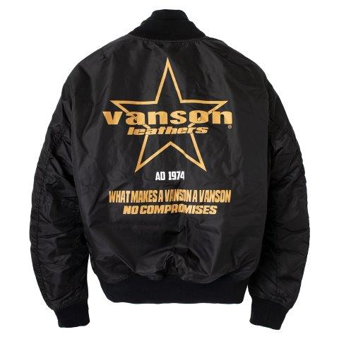 MA-1ジャケット ブラック/イエロー 3XLサイズ TVS2208W バンソン