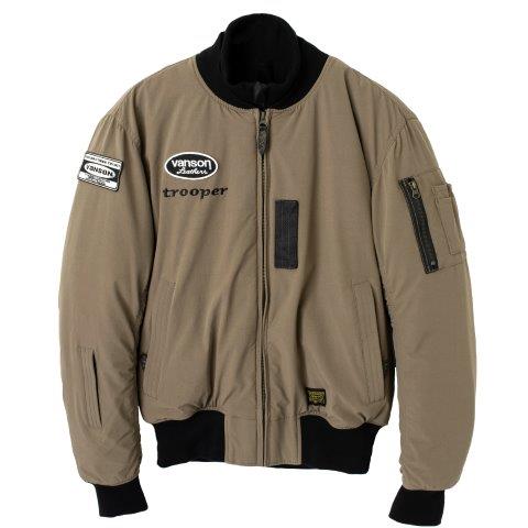 vanson ベージュジャケット Mサイズ MA-1ジャケット ベージュ 3XLサイズ TVS2209W バンソン
