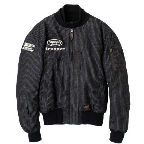MA-1ジャケット ブラック-ワバッシュ 3XLサイズ TVS2209W バンソン