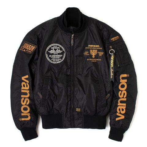 MA-1ジャケット ブラック/イエロー Mサイズ TVS2307W バンソン