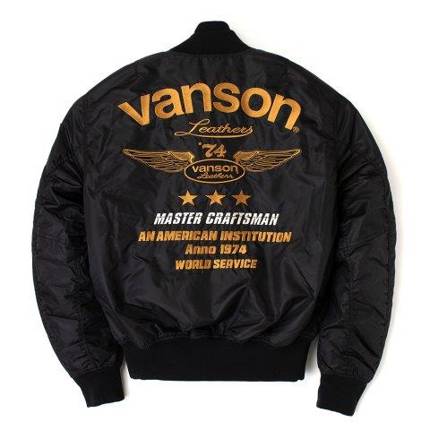 MA-1ジャケット ブラック/イエロー Mサイズ TVS2307W バンソン