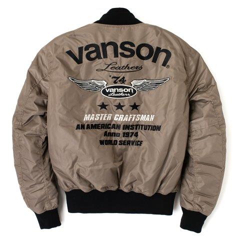 MA-1ジャケット ベージュ/ブラック Lサイズ TVS2307W バンソン