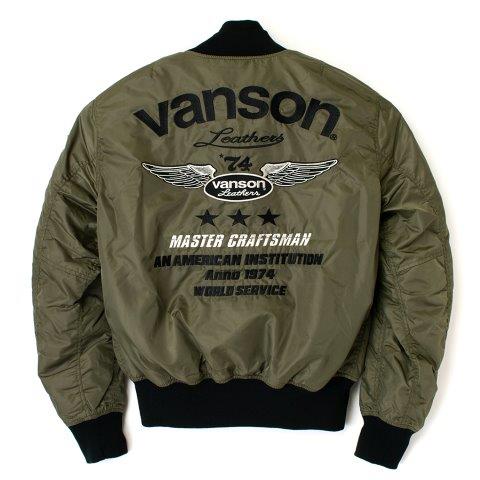 MA-1ジャケット カーキ/ブラック 2XLサイズ TVS2307W バンソン