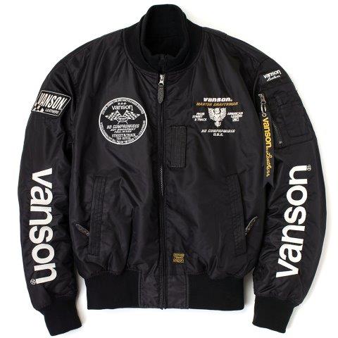 MA-1ジャケット ブラック/アイボリー Mサイズ TVS2307W バンソン