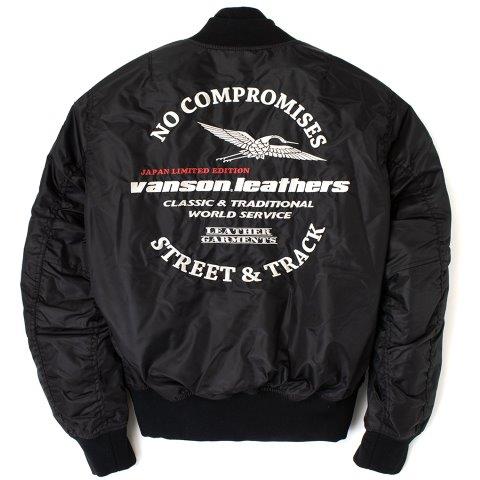 MA-1ジャケット ブラック/アイボリー Lサイズ TVS2308W バンソン