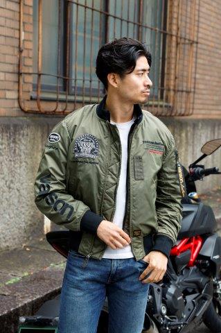 MA-1ジャケット カーキ/ブラック 3XLサイズ TVS2308W バンソン