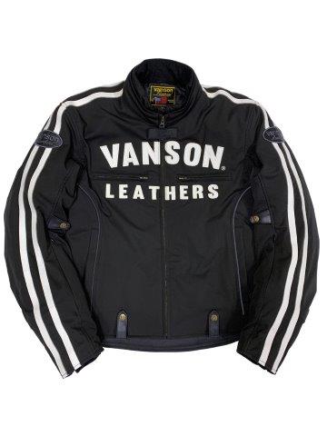 バンソン ライダースジャケット バイク/メンズ/秋冬 ブラック/ホワイト 3XLサイズ VS21107W