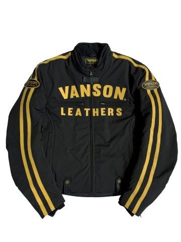 バンソン ライダースジャケット バイク/メンズ/秋冬 ブラック/イエロー 3XLサイズ VS21107W