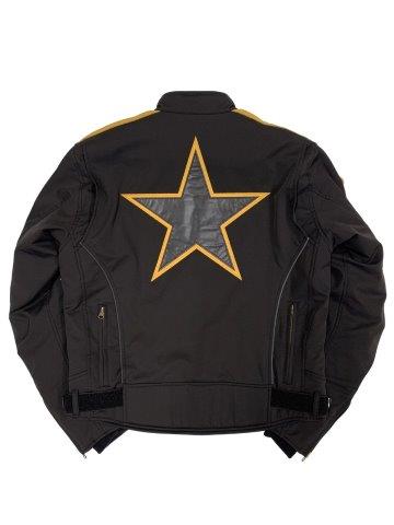 バンソン ライダースジャケット バイク/メンズ/秋冬 ブラック/イエロー 3XLサイズ VS21107W