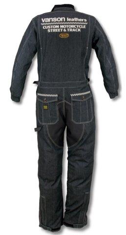 バンソン デニムカバーオール バイク/メンズ/秋冬 ブラック-ワバッシュ XLサイズ VS21302W