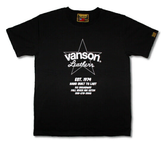 バンソン コットンTシャツ バイク/メンズ/春夏 ブラック XLサイズ VS21808S