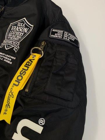 バンソン MA-1ジャケット レッド/ホワイト 2XLサイズ VS22108W