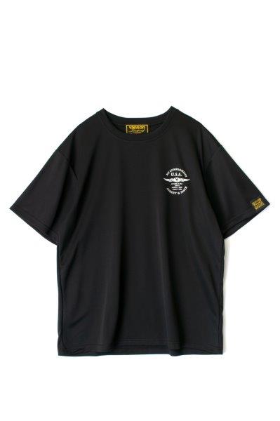 バンソン メッシュTシャツ メンズ ブラック/ホワイト 2XLサイズ VS22805S