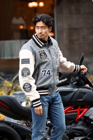 アワードジャケット ブラック/グレー Mサイズ VS23107W バンソン