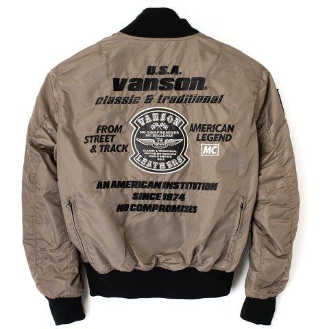 MA-1ジャケット ベージュ/ブラック Lサイズ VS23108W バンソン