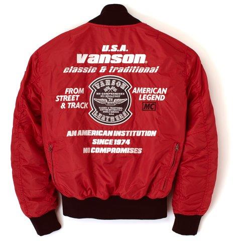 MA-1ジャケット レッド/ホワイト 3XLサイズ VS23108W バンソン