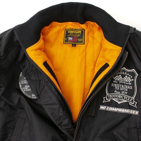 MA-1ジャケット ベージュ/ブラック 2XLサイズ VS23109W バンソン