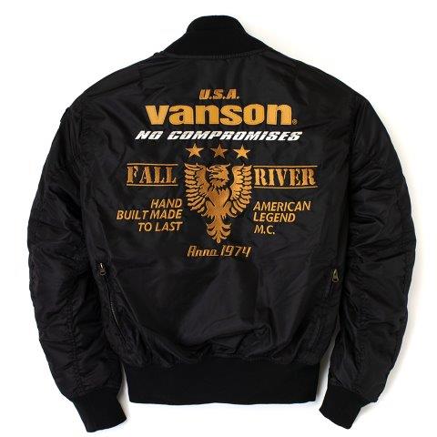 MA-1ジャケット ブラック/イエロー Lサイズ VS23109W バンソン