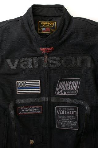 取寄 メッシュ ライダース ジャケット ブラック/ブラック Mサイズ VS24105S バンソン