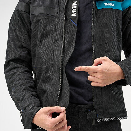 ヤマハ×クシタニ フルメッシュパーカージャケット メンズ ブラック Lサイズ YAS67K