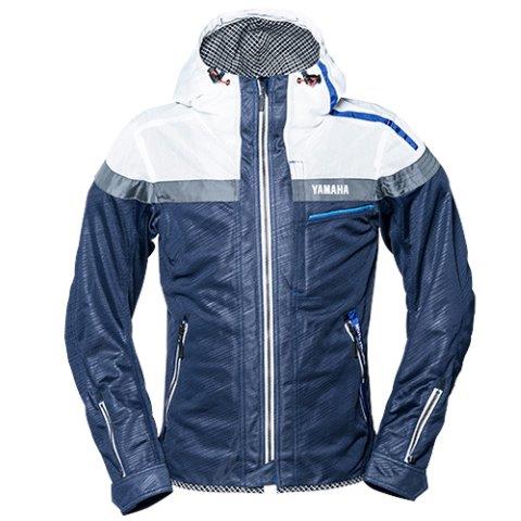 ヤマハ×クシタニ フルメッシュパーカージャケット ホワイト/ネイビー Mサイズ YAS75-K