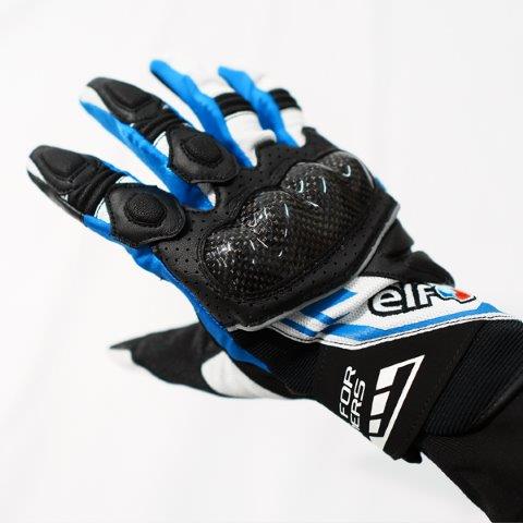 ストラーダメッシュグローブ ホワイト＆ブルー WL(レディースL)サイズ EG-S525 エルフ