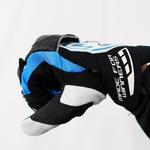 ストラーダメッシュグローブ ホワイト＆ブルー WM(レディースM)サイズ EG-S525 エルフ