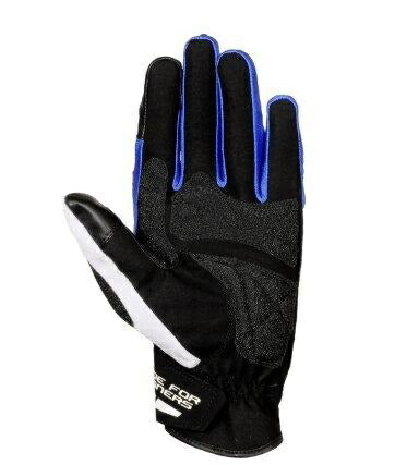 ストラーダメッシュグローブ ホワイト＆ブルー L/WIDEサイズ EG-S525 エルフ