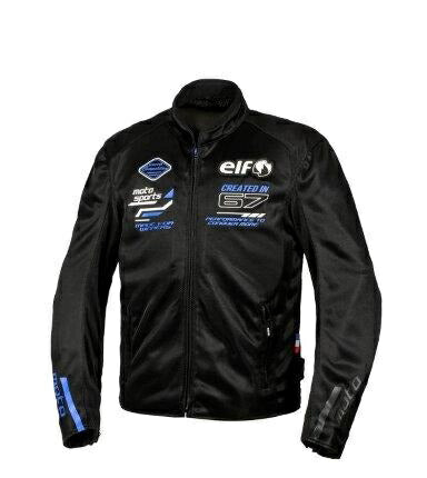 エオリアメッシュジャケット ブラック＆ブルー 3Lサイズ EJ-S121 エルフ