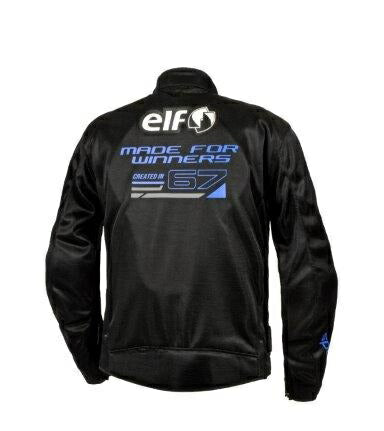 取寄 エオリアメッシュジャケット ブラック＆ブルー 4Lサイズ EJ-S121 エルフ
