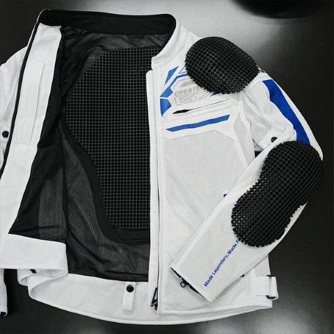 キアロジャケット ブラック＆ブルー Mサイズ EJ-S123 エルフ