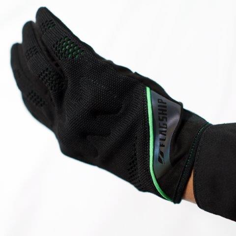 取寄 スリットニットグローブ ブラック＆レッド LLサイズ FG-S618 フラッグシップ