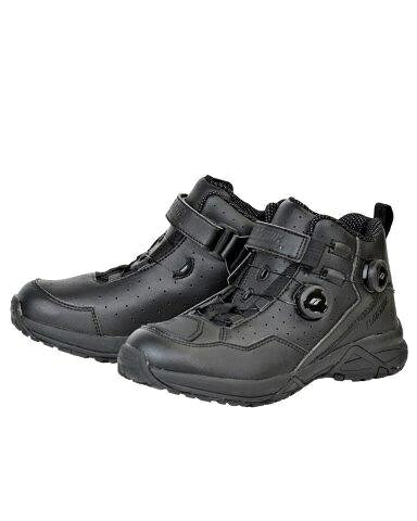 取寄 エアフローショートブーツ ブラック 23.5cm FSB-805 フラッグシップ