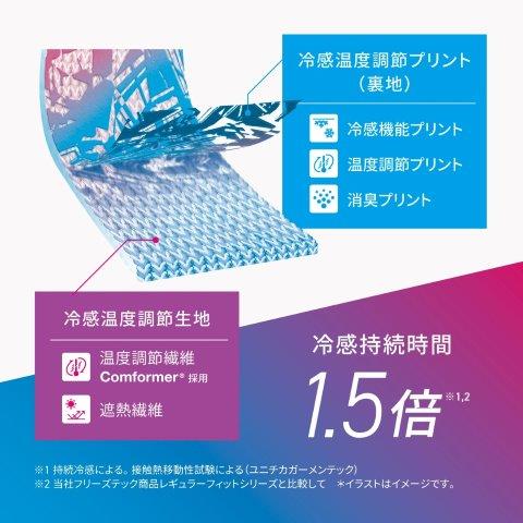 【氷撃α】冷感アームカバー サムホールタイプ 両腕用 ブラック Lサイズ 25151646 フリーズテック
