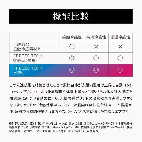 【氷撃α】冷感アームカバー 両腕用 ブラック Lサイズ 25151651 フリーズテック