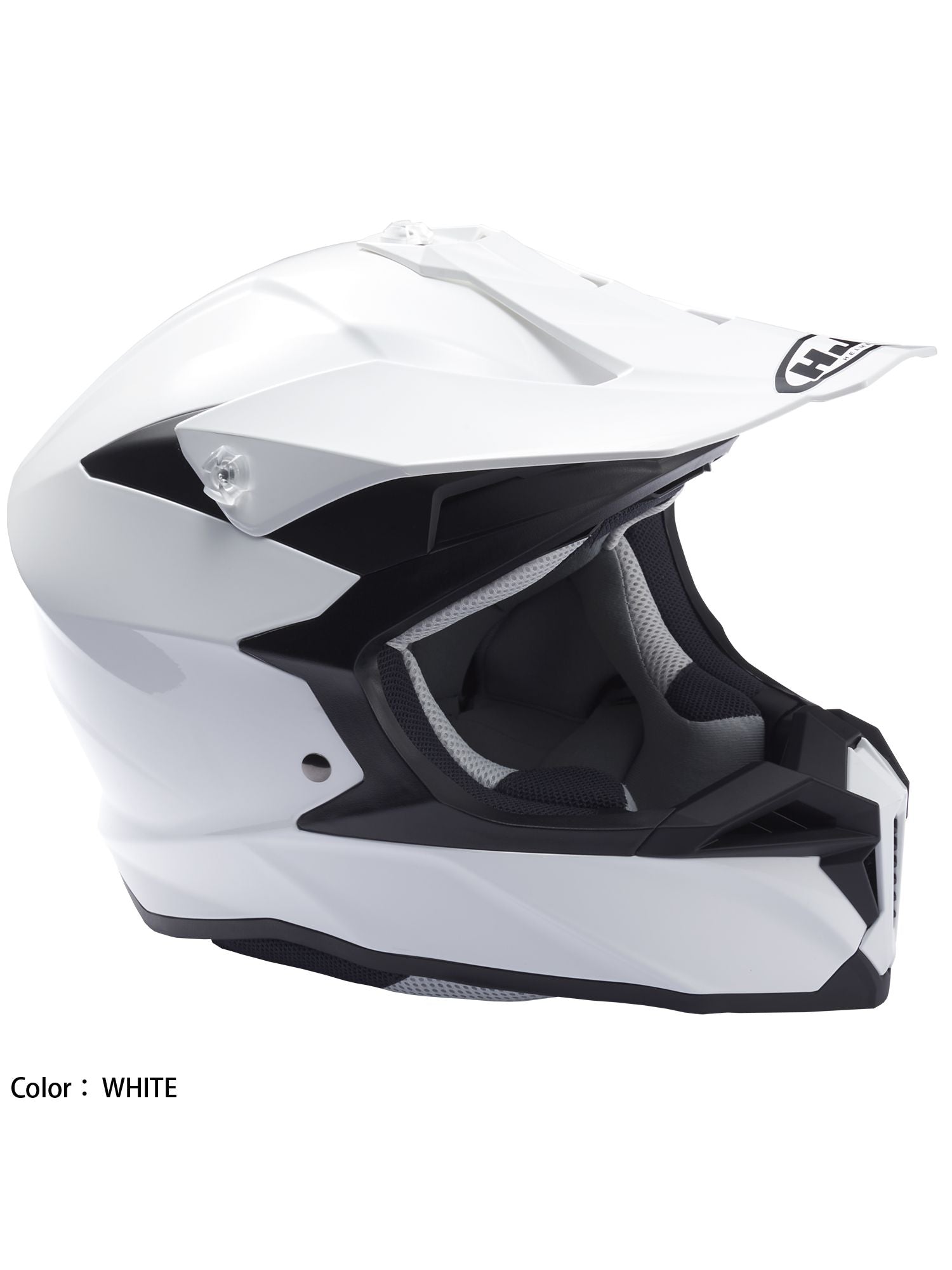 取寄 オフロードヘルメット i50 ソリッド ホワイト Lサイズ HJH176 HJC