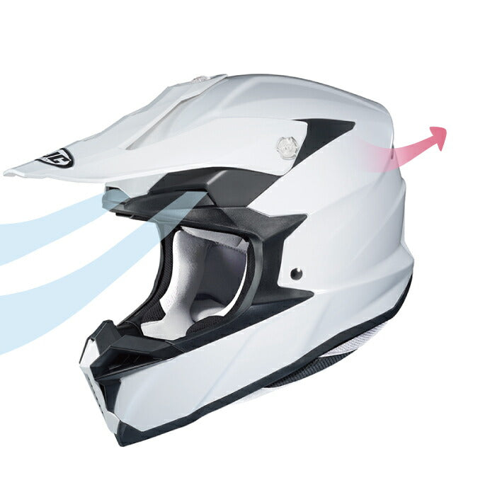 取寄 オフロードヘルメット i50 ソリッド ホワイト Lサイズ HJH176 HJC