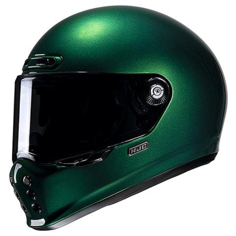 取寄 フルフェイスヘルメット V10 ソリッド ディープグリーン Lサイズ HJH248 HJC