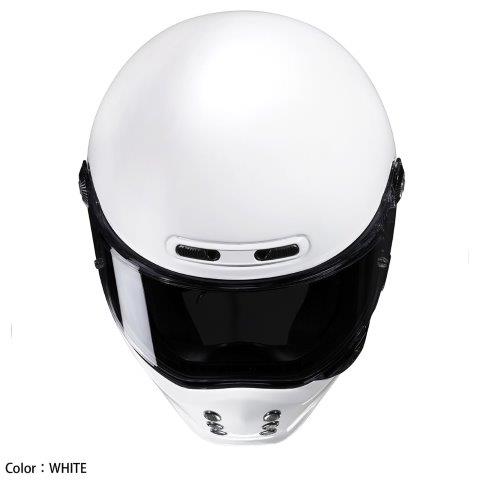 取寄 フルフェイスヘルメット V10 ソリッド ホワイト XLサイズ HJH248 HJC